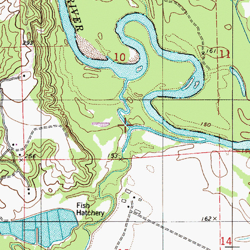 Topographic Map of Old Town Creek, AL