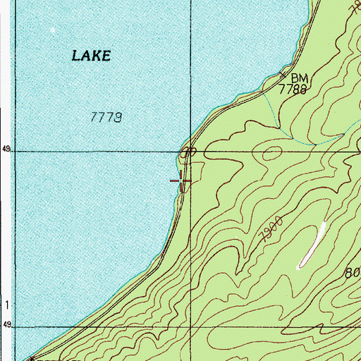 Topographic Map of South Entrance Trail, WY
