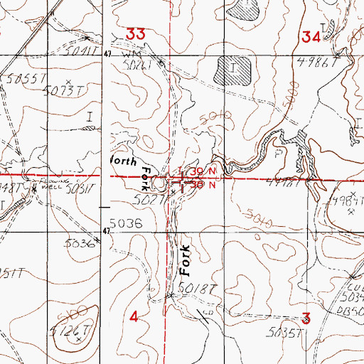 Topographic Map of South Fork Bear Creek, WY