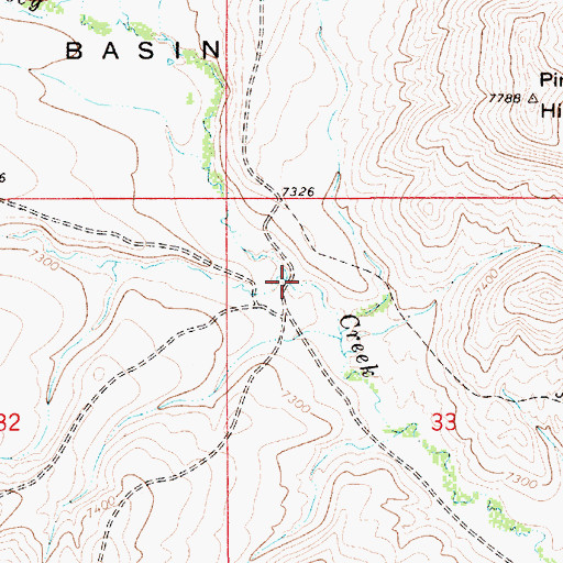 Topographic Map of South Fork Dempsey Creek, WY
