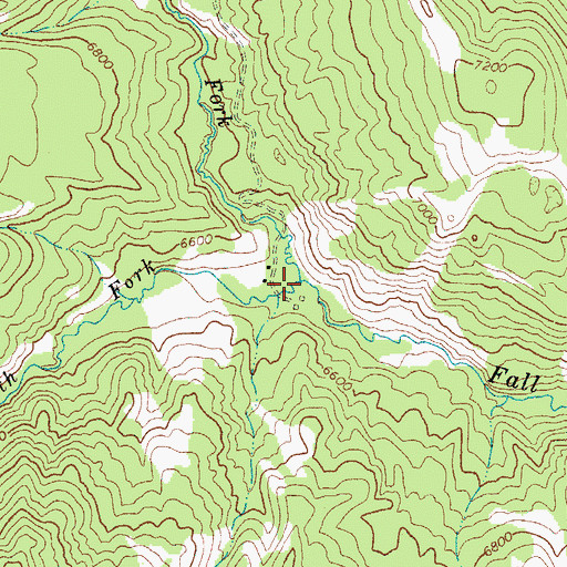 Topographic Map of South Fork Fall Creek, WY