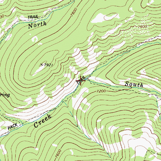 Topographic Map of South Fork Game Creek, WY