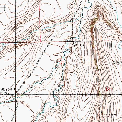 Topographic Map of South Fork Sage Creek, WY