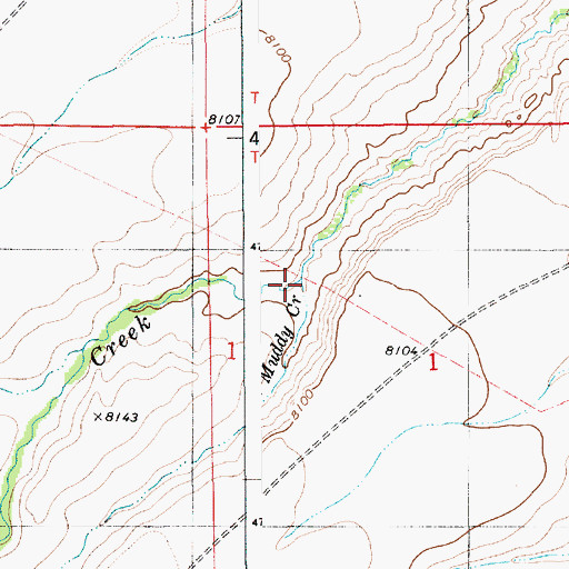 Topographic Map of South Muddy Creek, WY