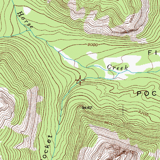 Topographic Map of South Pocket, WY