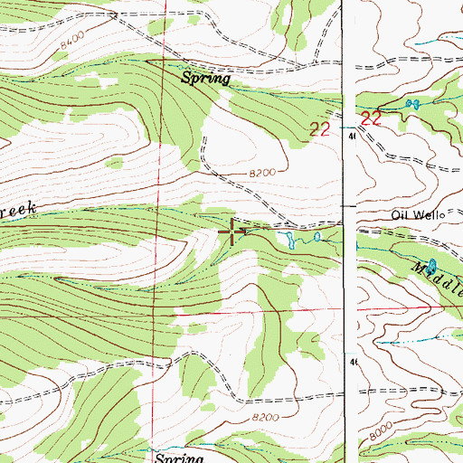 Topographic Map of South Sawmill Creek, WY