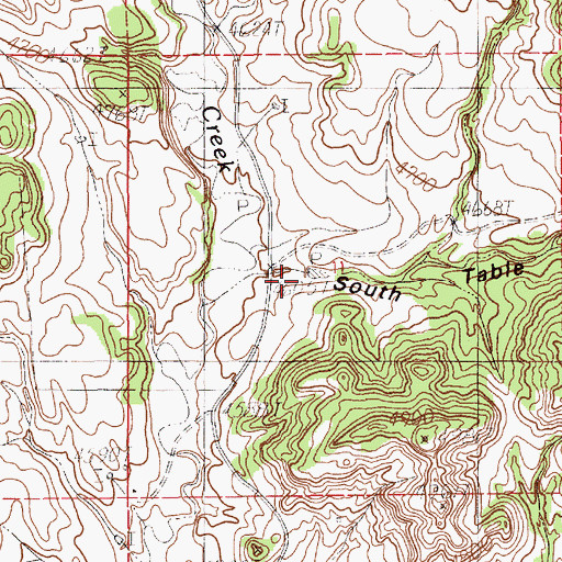 Topographic Map of South Table Draw, WY