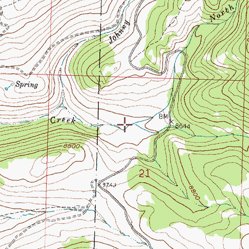 Topographic Map of South Trapper Creek, WY