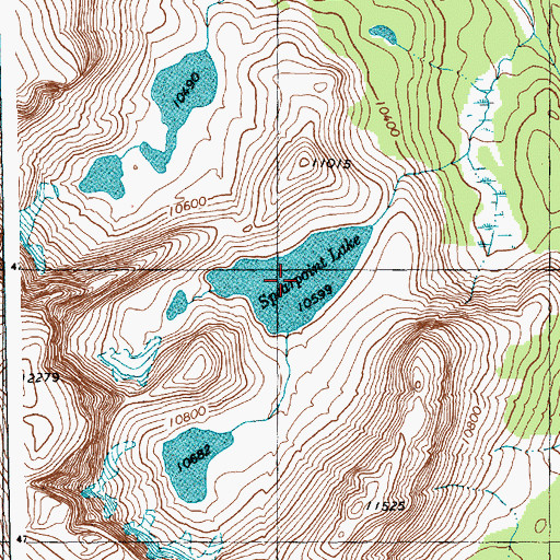 Topographic Map of Spearpoint Lake, WY
