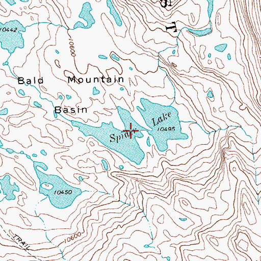 Topographic Map of Spider Lake, WY