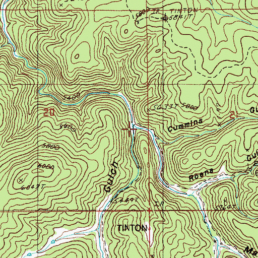 Topographic Map of Spottedtail Gulch, WY