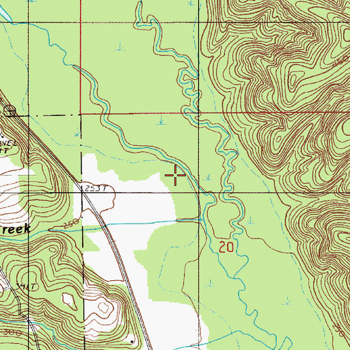 Topographic Map of Osborn Creek, AL