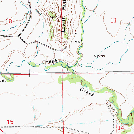 Topographic Map of Spring Creek, WY