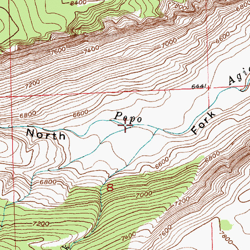 Topographic Map of Spring Creek, WY