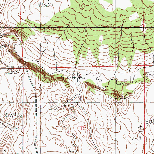 Topographic Map of Spring Creek, WY