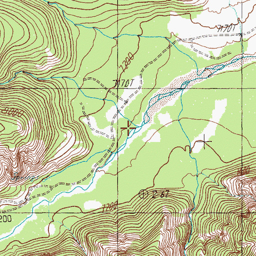 Topographic Map of Spring Creek, WY