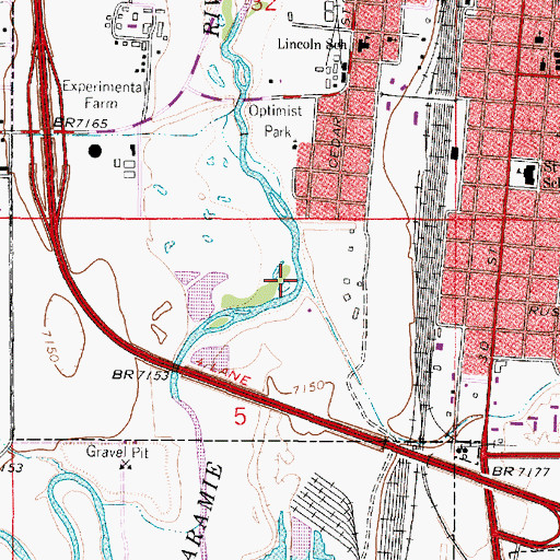 Topographic Map of Spring Creek, WY