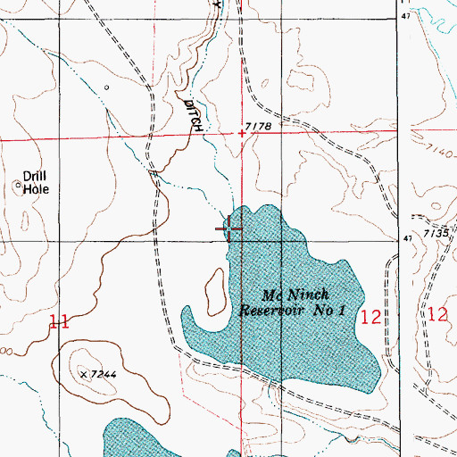 Topographic Map of Spring Creek, WY