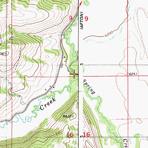 Topographic Map of Spring Creek, WY
