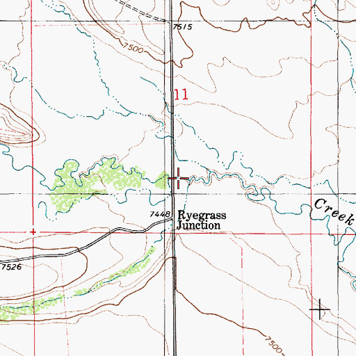 Topographic Map of Spring Creek, WY