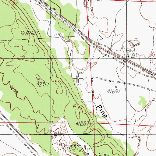 Topographic Map of Spring Creek, WY