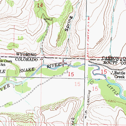 Topographic Map of Spring Gulch, CO
