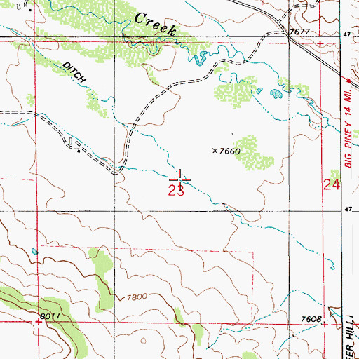 Topographic Map of Springman Creek, WY
