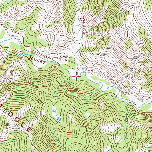 Topographic Map of Squirrel Creek, WY
