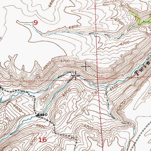 Topographic Map of Stambaugh Creek, WY