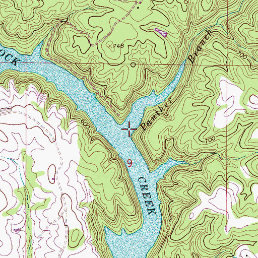 Topographic Map of Panther Branch, AL
