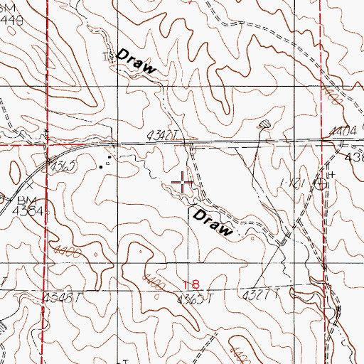 Topographic Map of Stellwagon Draw, WY