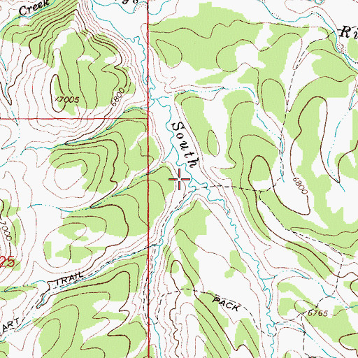 Topographic Map of Stewart Creek, WY