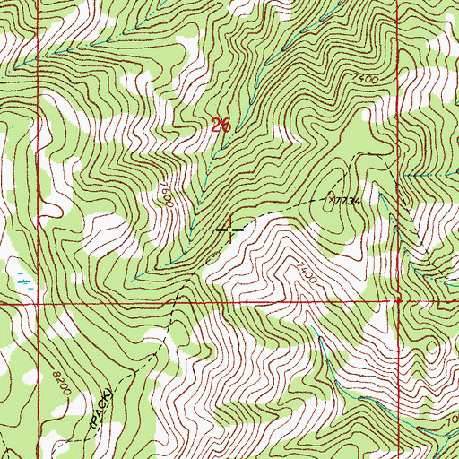Topographic Map of Stewart Trail, WY