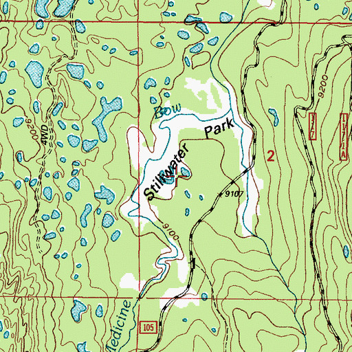 Topographic Map of Stillwater Park, WY