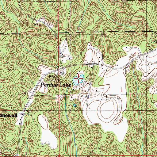 Topographic Map of Pardue Lake, AL
