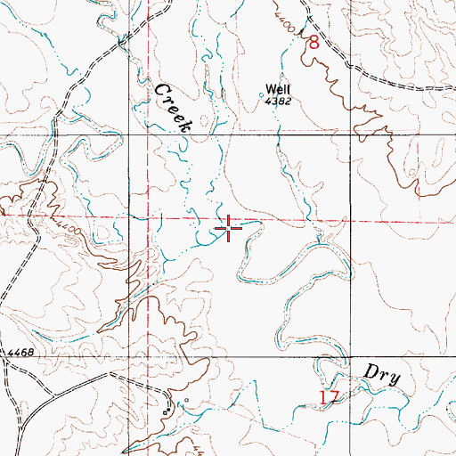 Topographic Map of Stivers Creek, WY