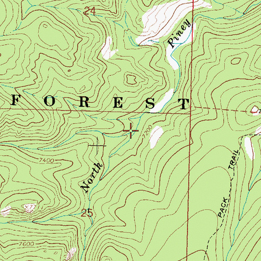 Topographic Map of Stockwell Creek, WY
