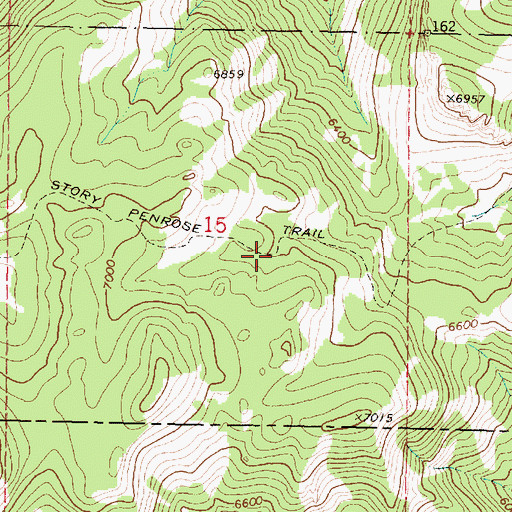 Topographic Map of Story Penrose Trail, WY