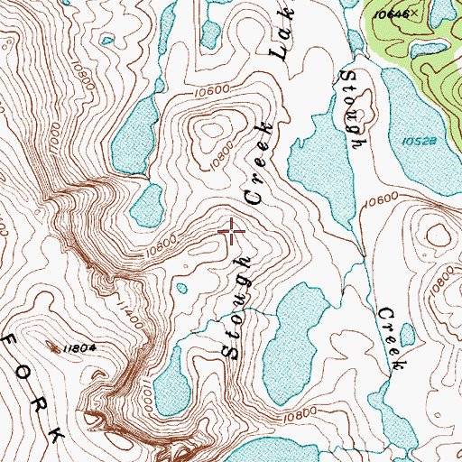 Topographic Map of Stough Creek Lakes, WY