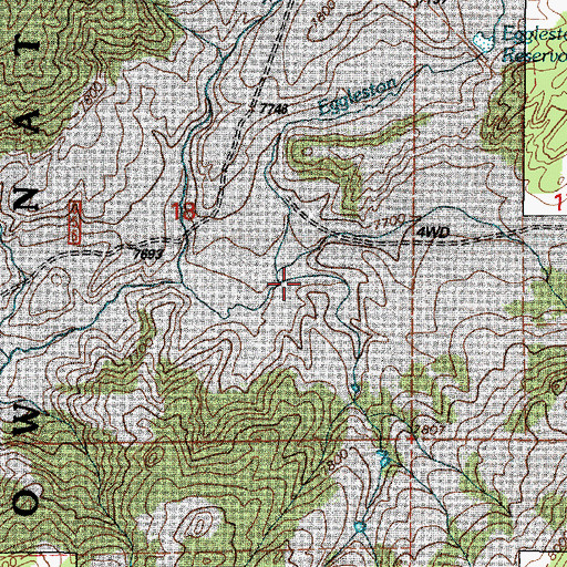 Topographic Map of Stove and Timber Creek, WY