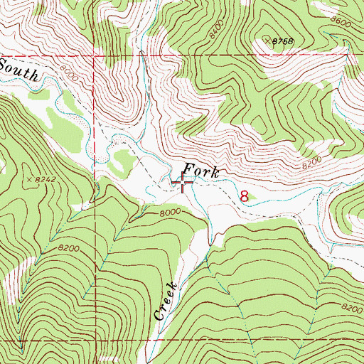 Topographic Map of Stove Creek, WY