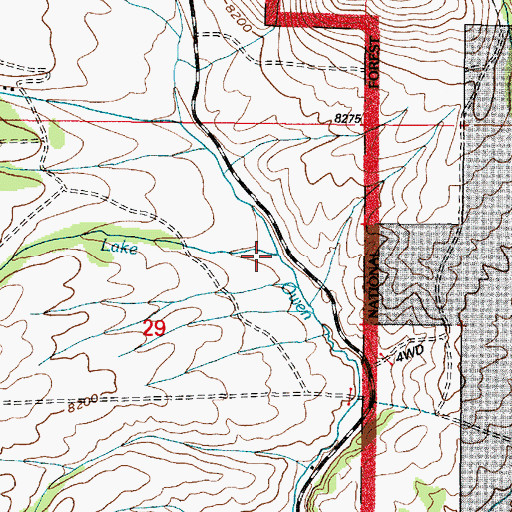 Topographic Map of Strain Creek, WY