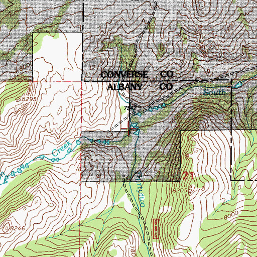 Topographic Map of Stratton Creek, WY
