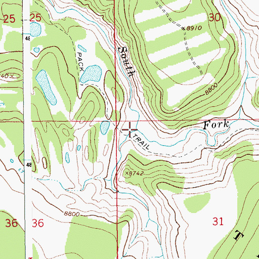 Topographic Map of Strawberry Creek, WY