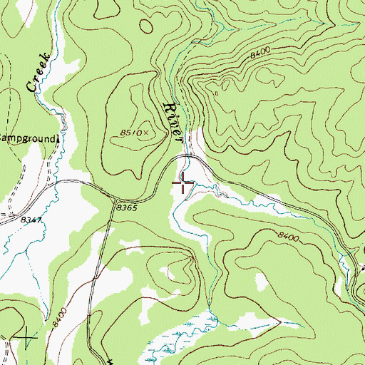 Topographic Map of Sucker Creek, WY