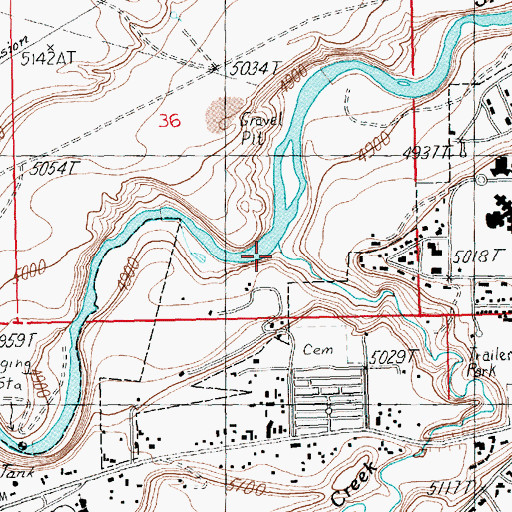 Topographic Map of Sulphur Creek, WY