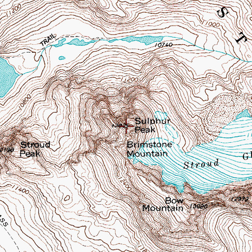 Topographic Map of Sulphur Peak, WY