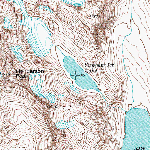 Topographic Map of Summer Ice Lake, WY