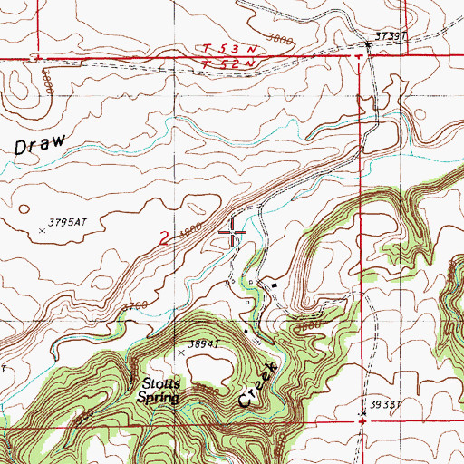 Topographic Map of Sundance Creek, WY