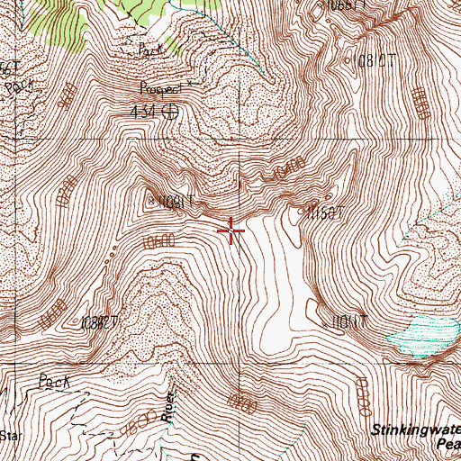 Topographic Map of Sunlight Mining Region, WY